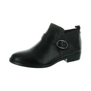 NEW David Tate Women's Black Maverick Buckle Leather Ankle Boots Size 7.5